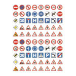 Verkehrszeichenaufkleber 2 10116-übersicht-apli-kinder