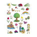Aufkleber Frühling 2 11614-apli-kinder