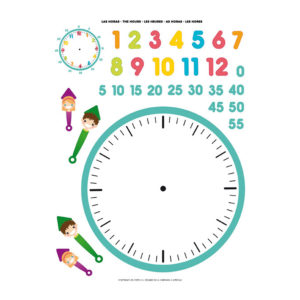 Uhr / Zeitaufkleber 3 Uhr / Zeitaufkleber – Bild 2