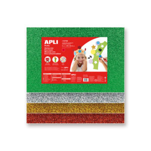 EVA-Schaum 60 x 40 cm sortiert Glitzer