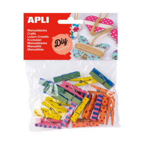 Bedruckte Mini-Bastelclips aus Holz 1 Bedruckte Mini-Bastelclips aus Holz – Bild 1