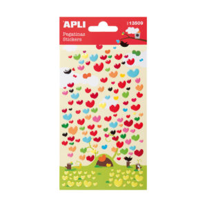 Sticker Farbige Herzen – Bild 1