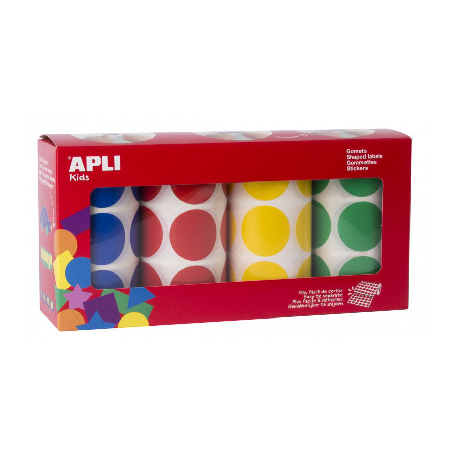 APLI Kids 34 Gekleurde Cirkels 33 mm - 4 kleuren