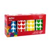 Bunte Herzen Aufkleber - 4 Farben 1 19502-harten-stickers-gekleurd-aplikids